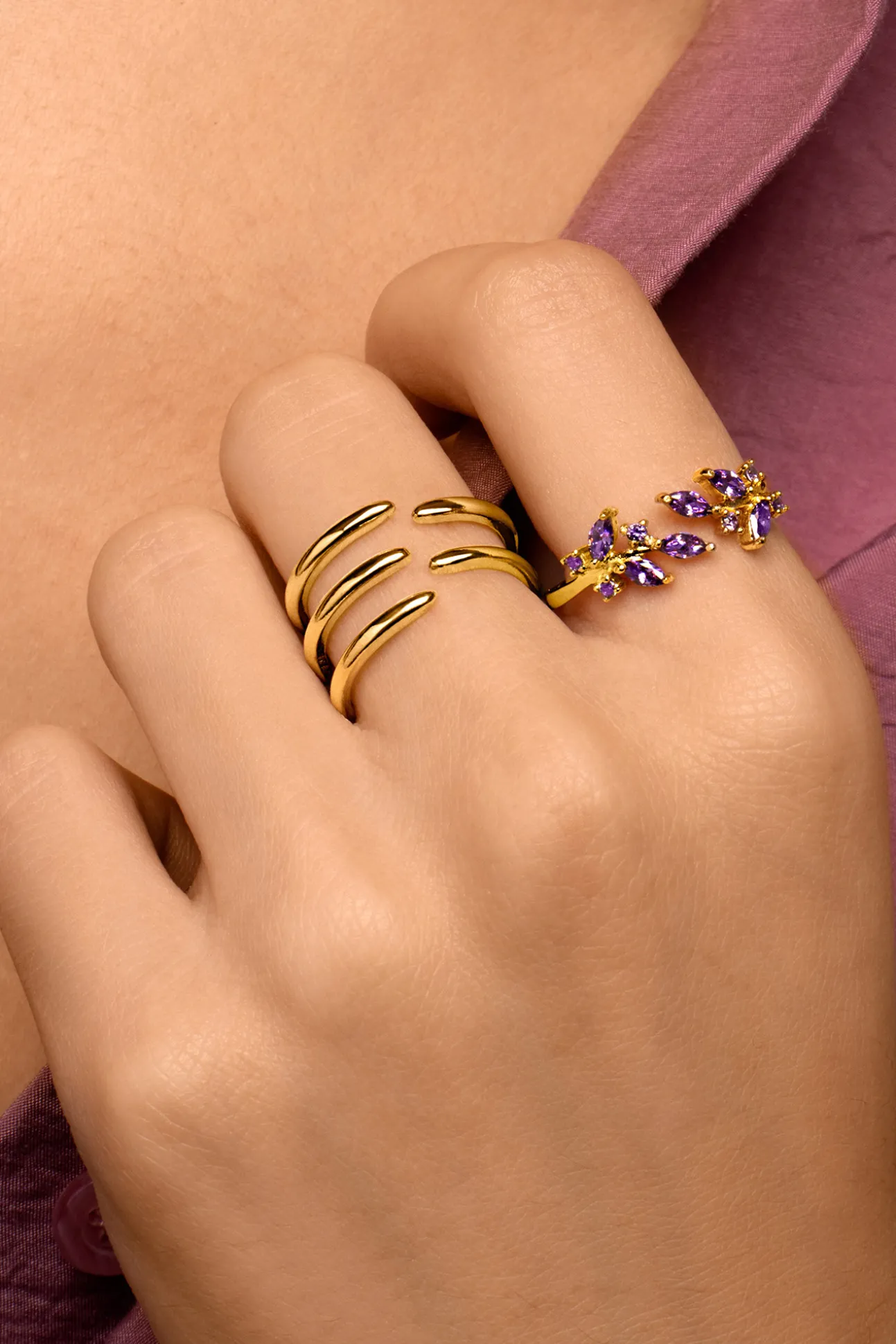 Anillo Buganvilla Oro
