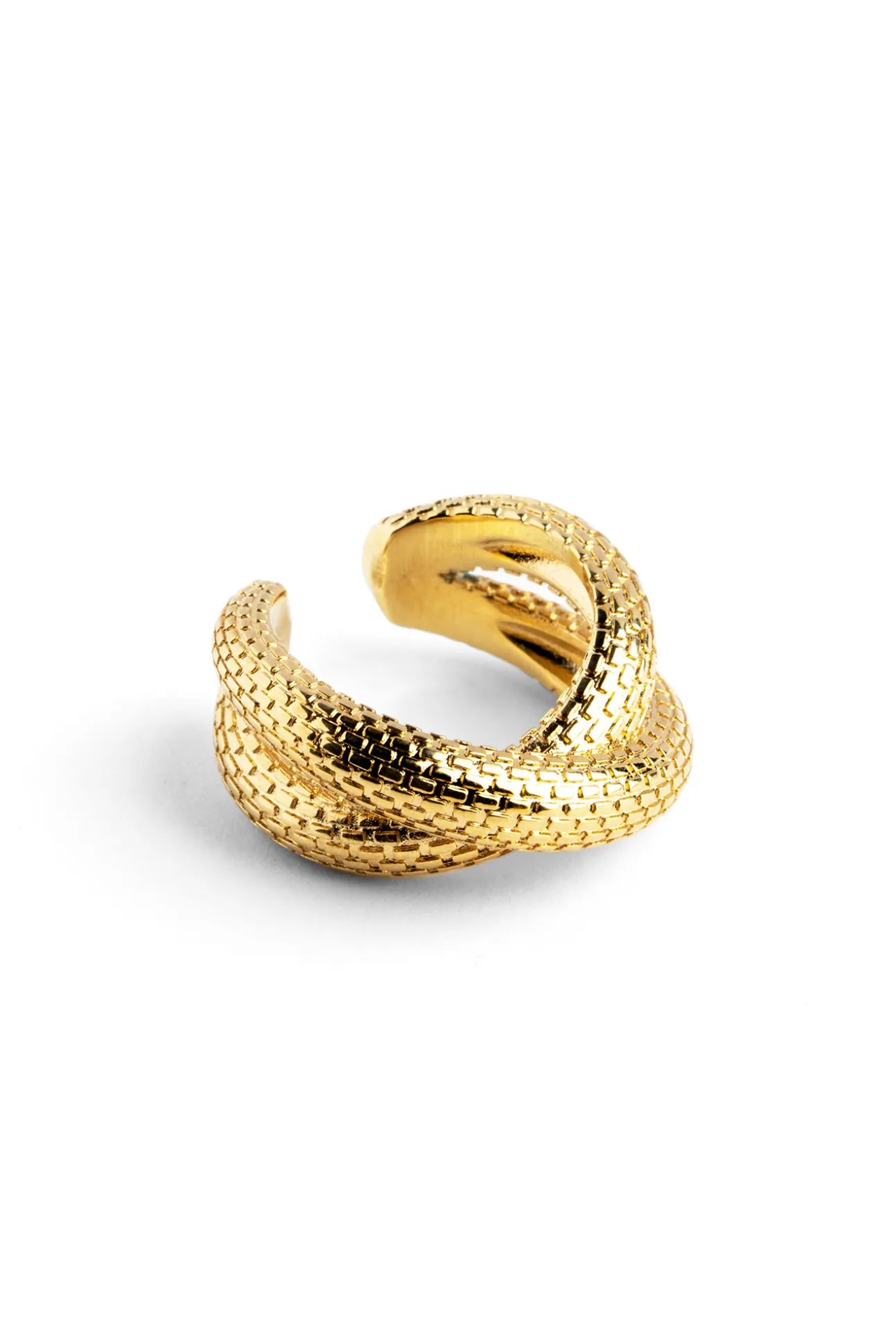 Anillo Rope Cross Oro