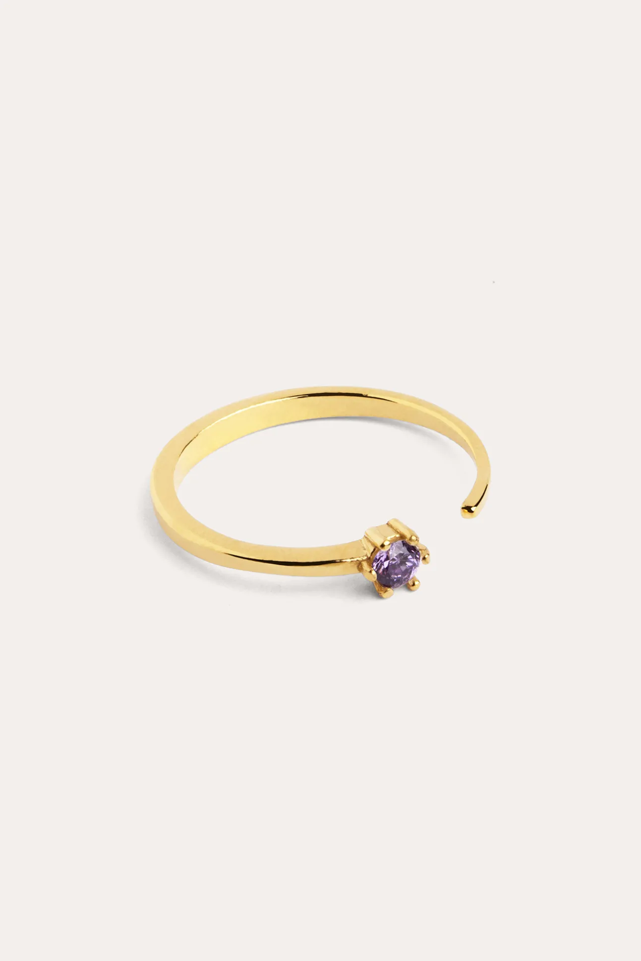 Anillo Sophie Lavande Plata Baño Oro
