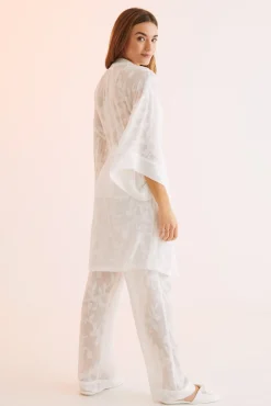 Bata Midi Jacquard Blanco