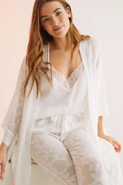 Bata Midi Jacquard Blanco