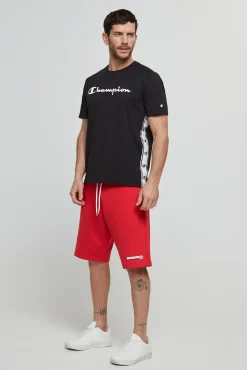 Bermudas De Algodon Y Cinta Con Logotipo