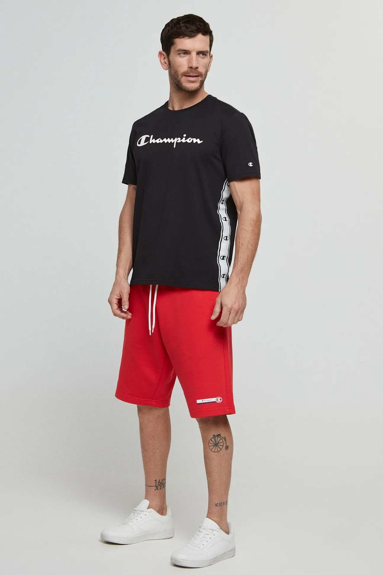 Bermudas De Algodon Y Cinta Con Logotipo
