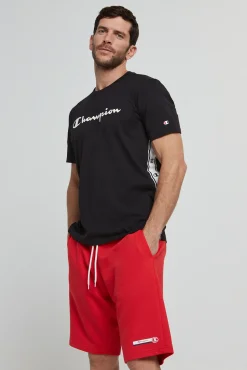 Bermudas De Algodon Y Cinta Con Logotipo
