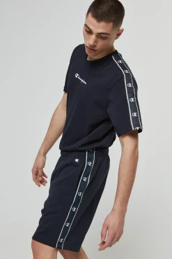 Bermudas De Algodon Y Cinta Con Logotipo