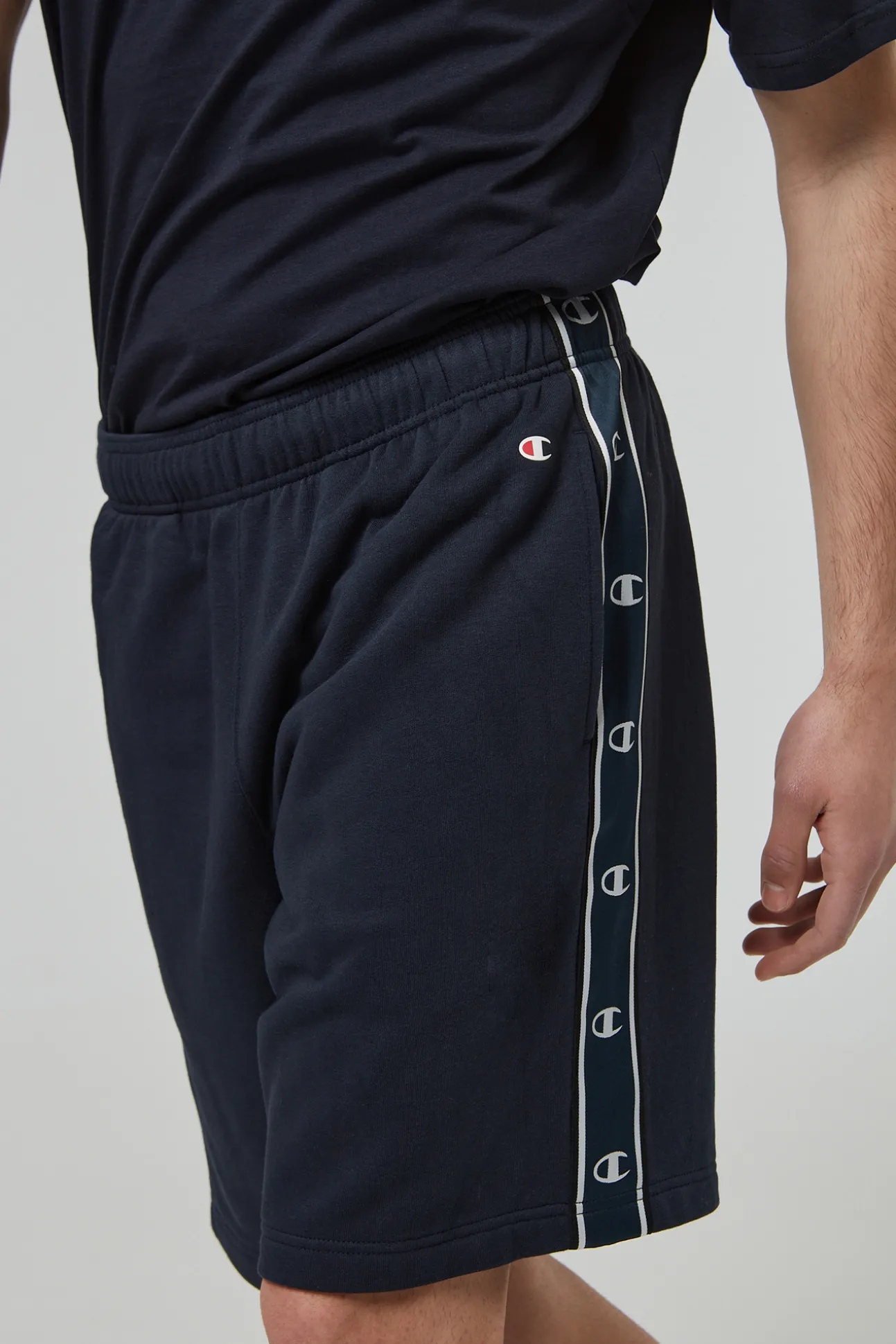 Bermudas De Algodon Y Cinta Con Logotipo