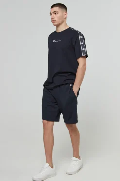 Bermudas De Algodon Y Cinta Con Logotipo