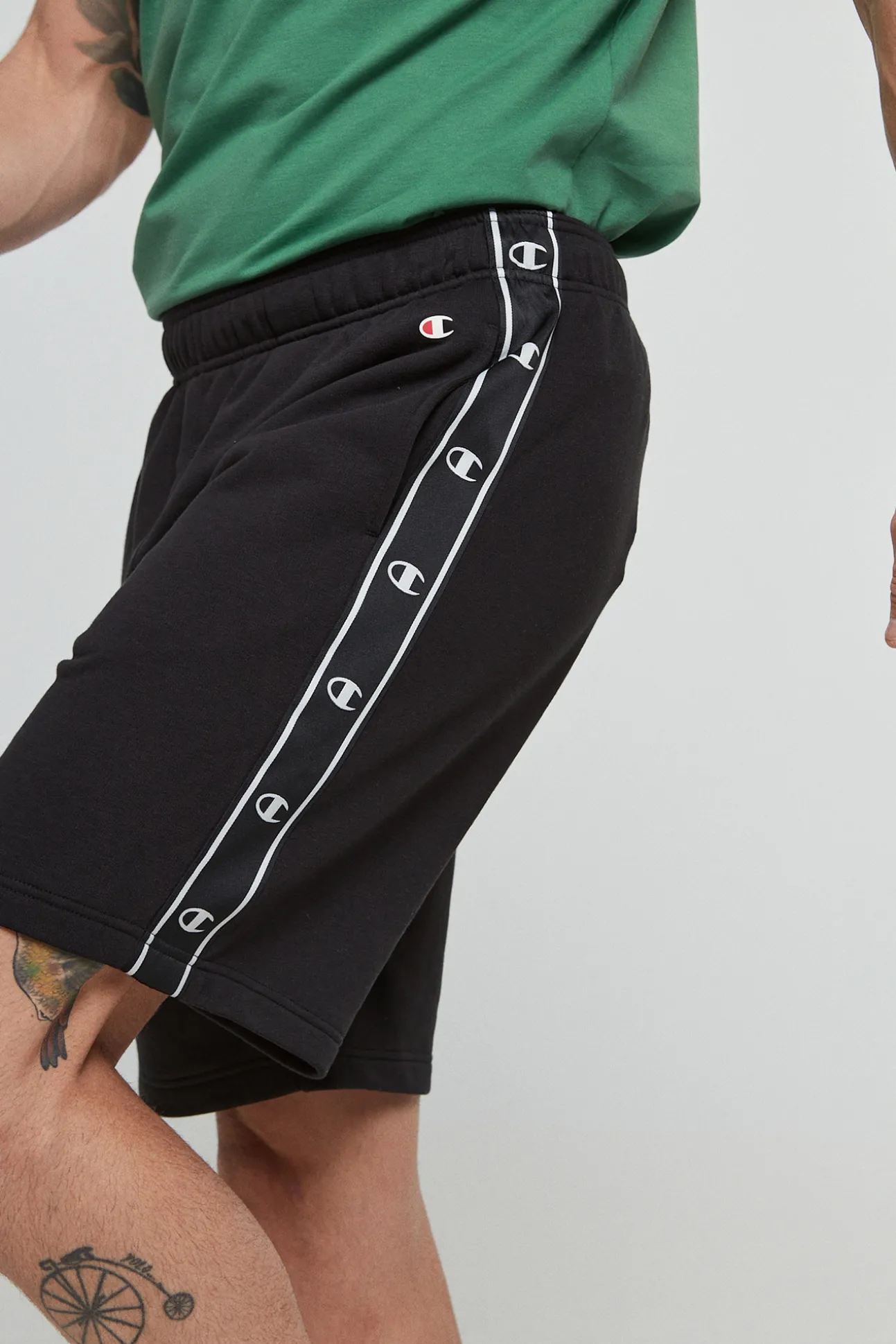 Bermudas De Algodon Y Cinta Con Logotipo