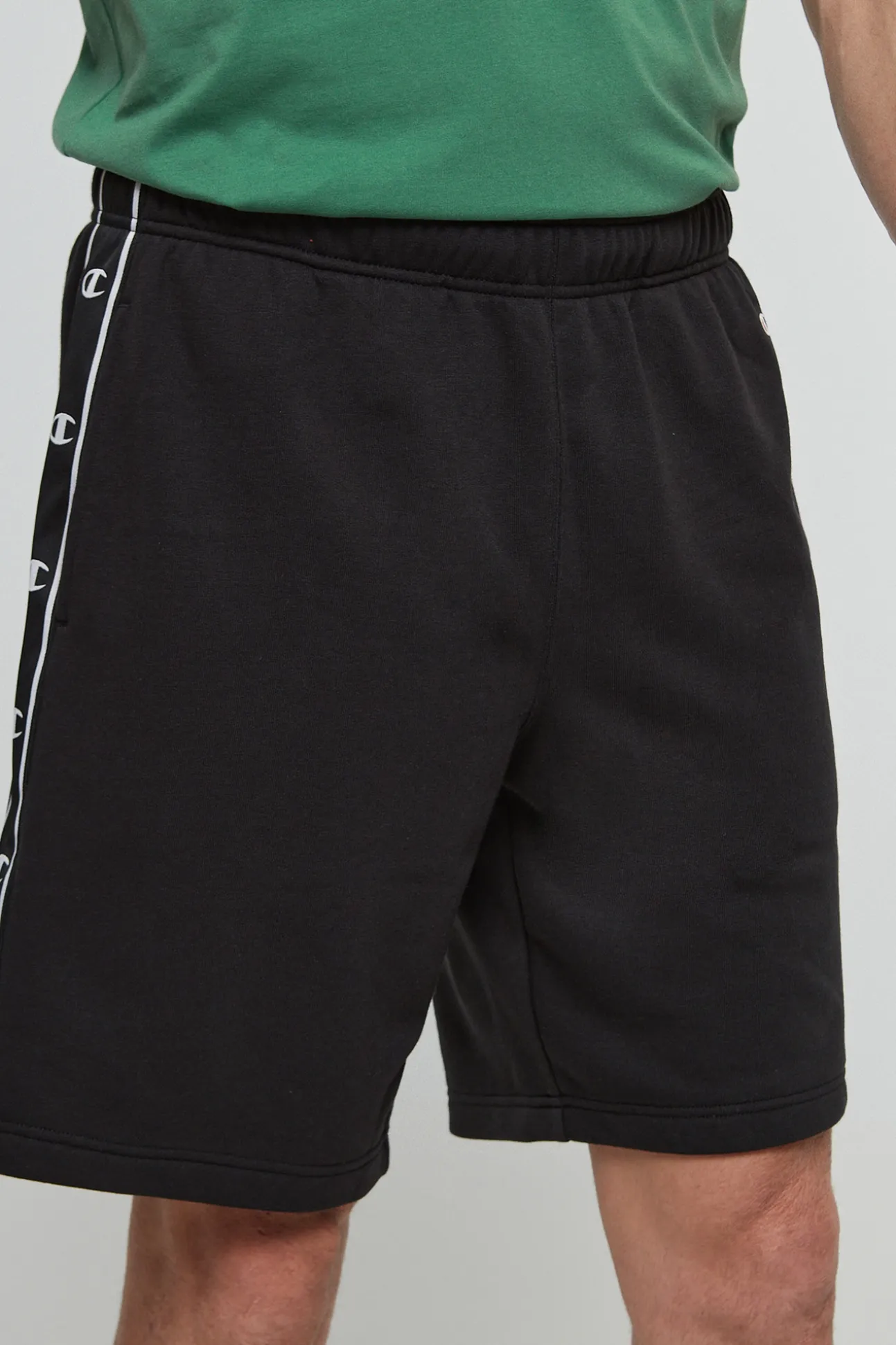 Bermudas De Algodon Y Cinta Con Logotipo