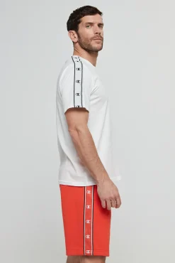 Bermudas De Algodon Y Cinta Con Logotipo