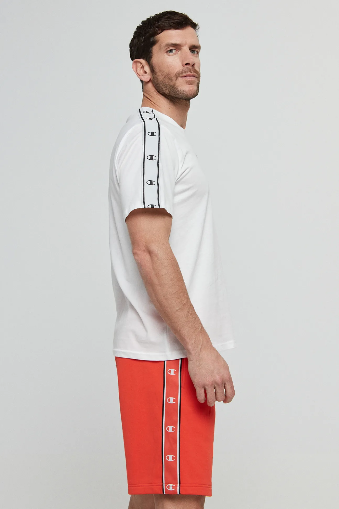 Bermudas De Algodon Y Cinta Con Logotipo
