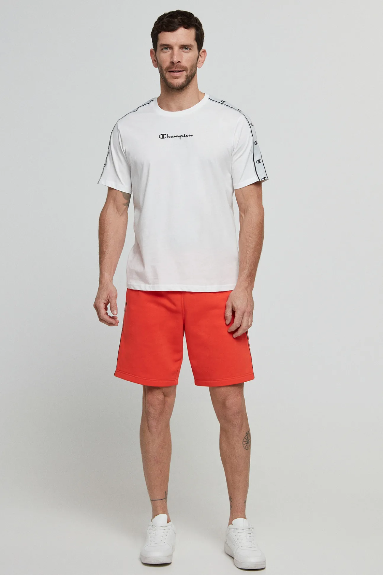 Bermudas De Algodon Y Cinta Con Logotipo