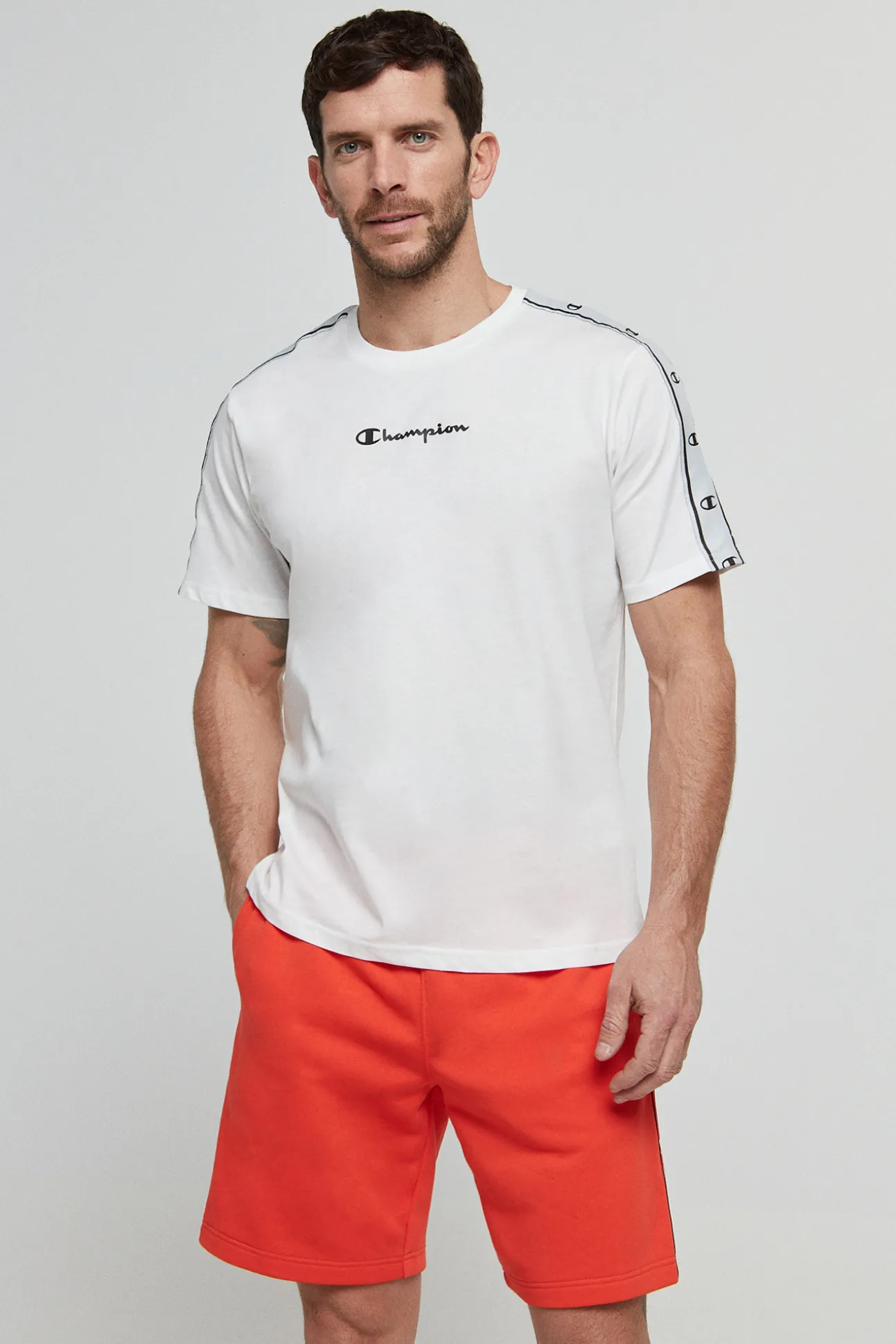 Bermudas De Algodon Y Cinta Con Logotipo