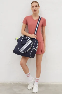 Bolso Padel Efecto Piel Marino