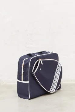 Bolso Padel Efecto Piel Marino