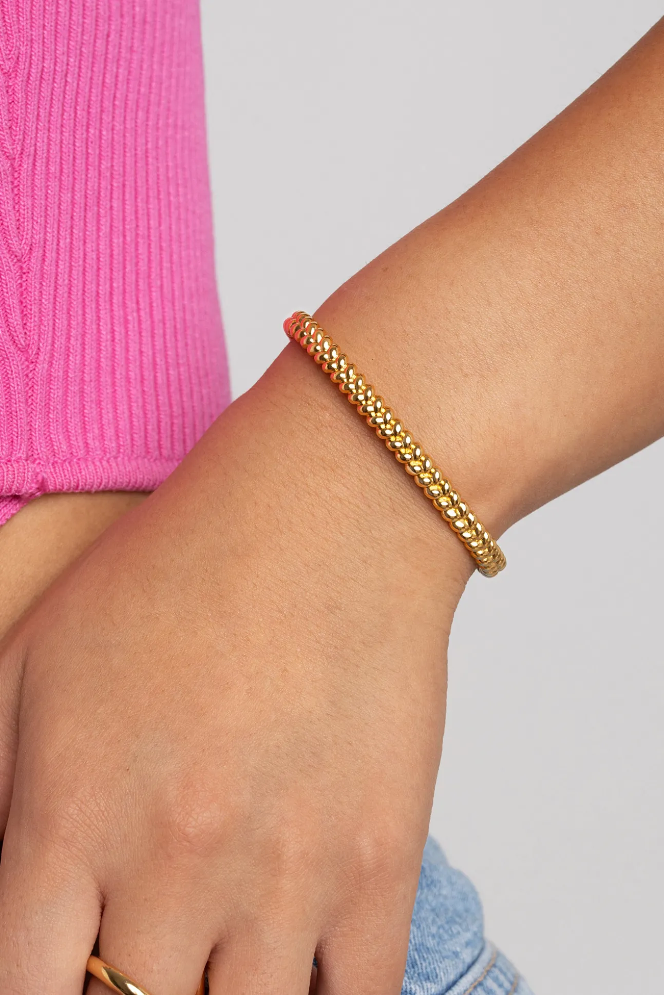 Brazalete Cord Baño Oro