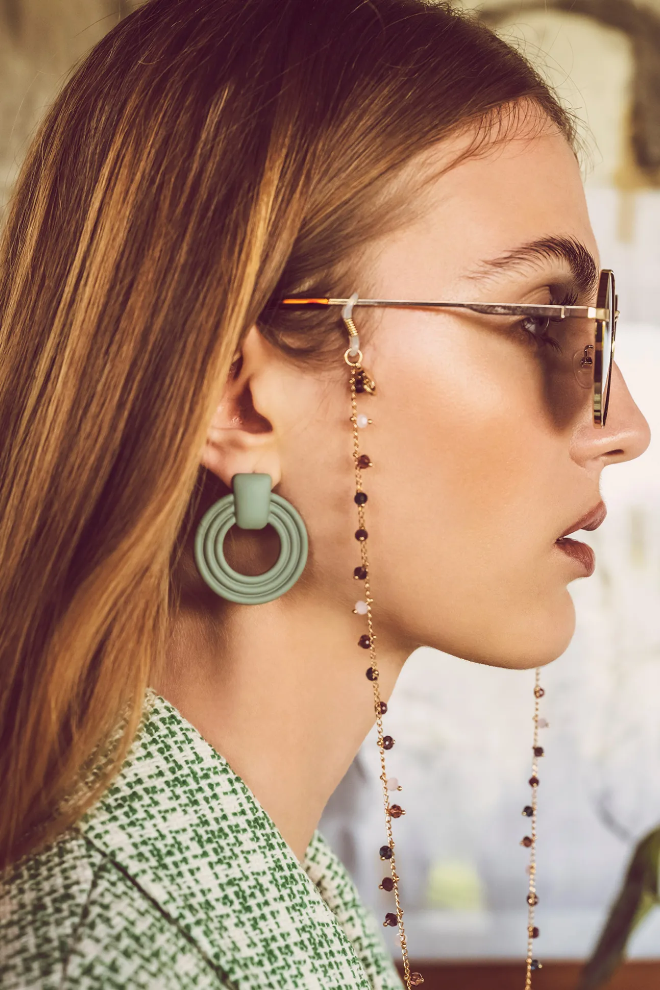 Cadena Para Gafas Con Detalles De Color