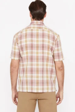 Camisa Cuadros Lino Algodon Manga Corta