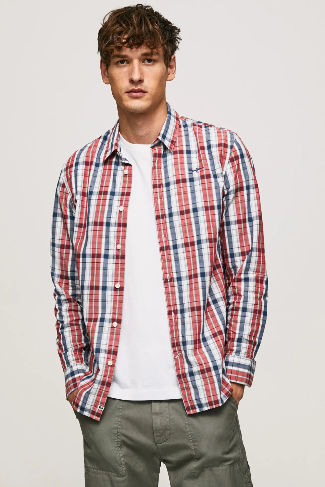 Camisa De Algodon De Cuadros