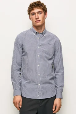 Camisa De Algodon De Cuadros Slim Fit.