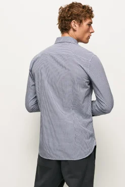 Camisa De Algodon De Cuadros Slim Fit.