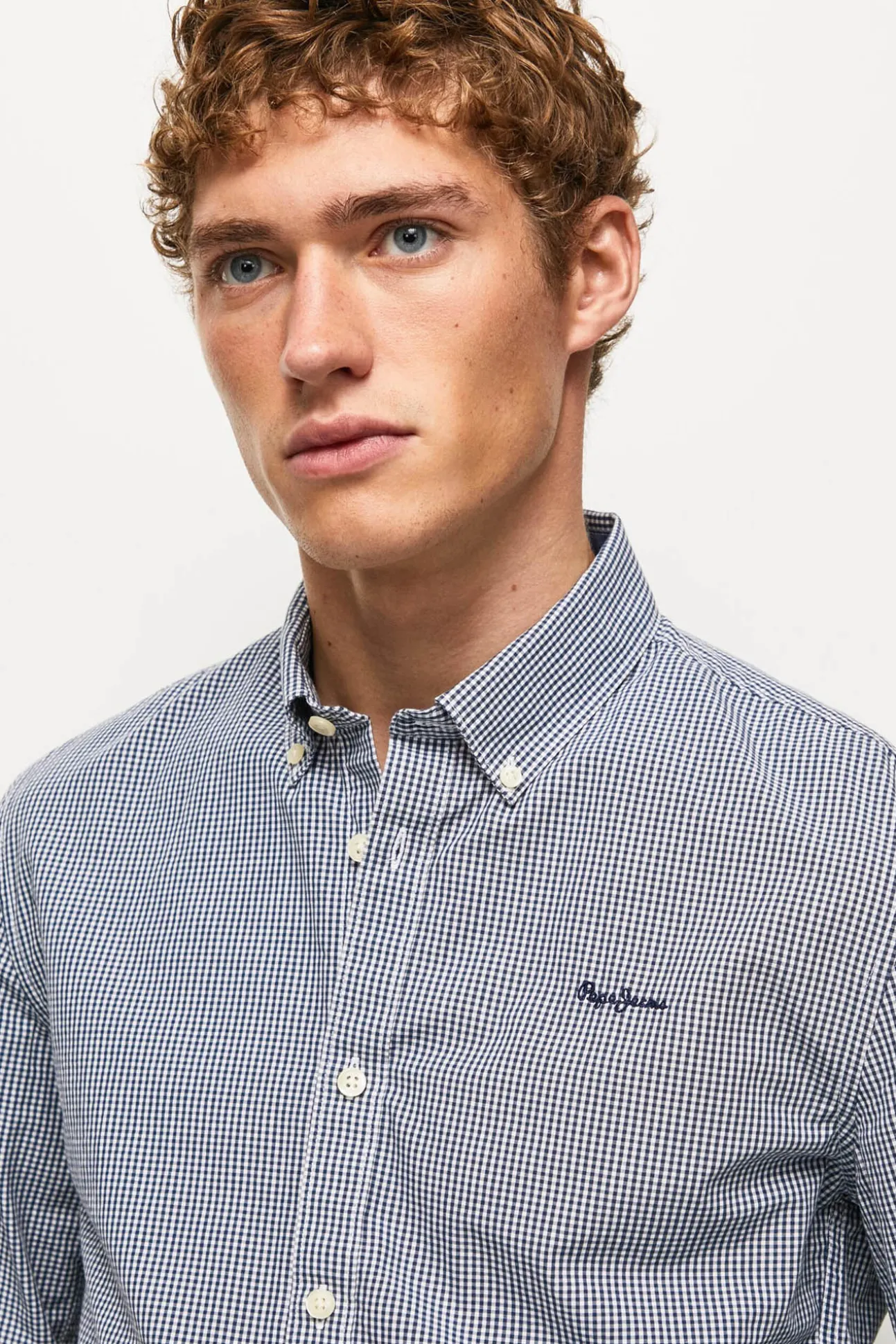 Camisa De Algodon De Cuadros Slim Fit.