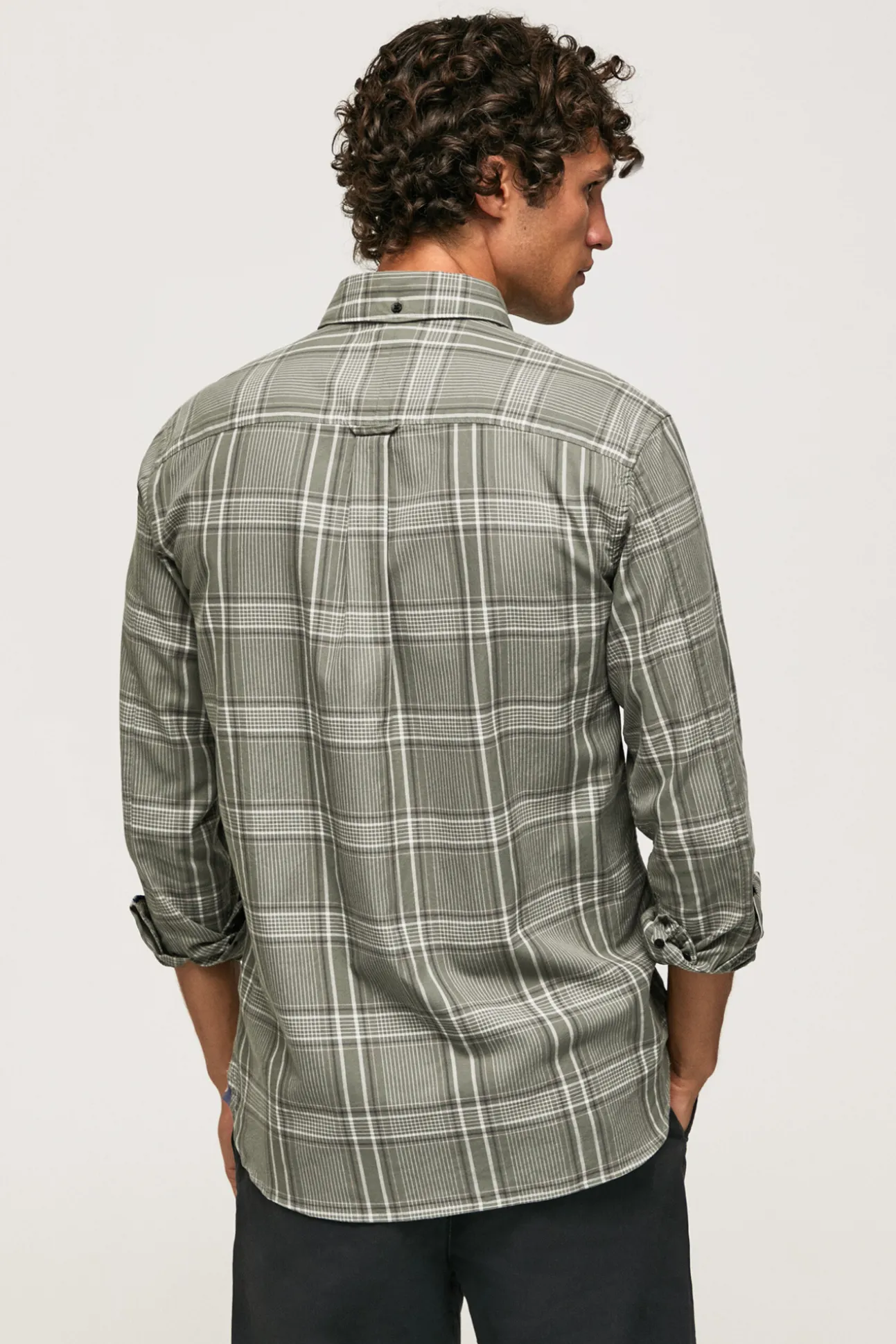 Camisa De Algodon De Cuadros Slim Fit
