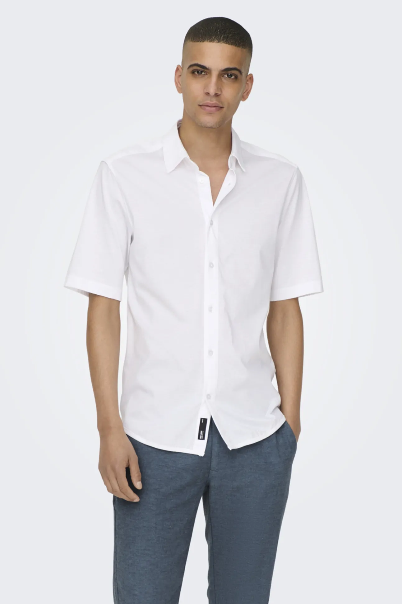 Camisa De Manga Larga Con Botones