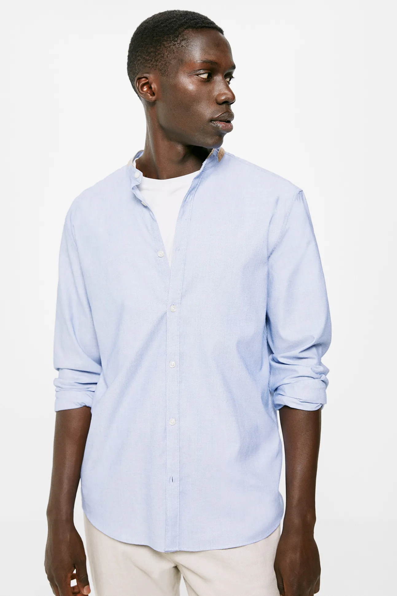Camisa Dobby Mao