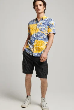 Camisa Hawaiana De Manga Corta Vintage