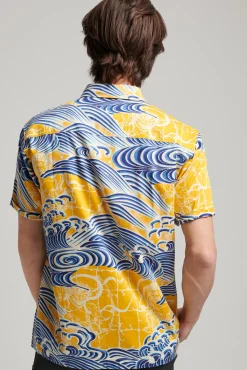Camisa Hawaiana De Manga Corta Vintage