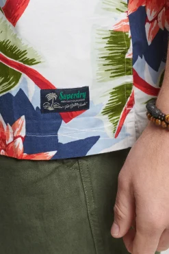 Camisa Hawaiana De Manga Corta Vintage