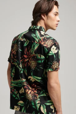 Camisa Hawaiana De Manga Corta Vintage