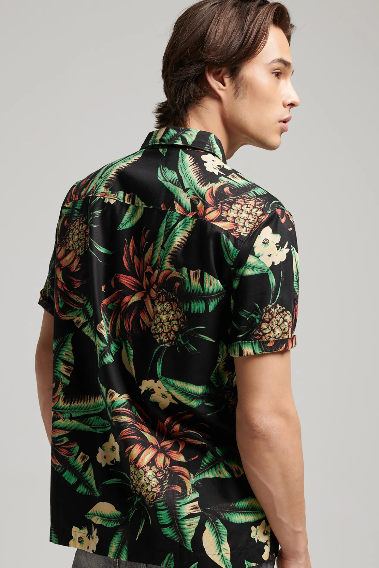 Camisa Hawaiana De Manga Corta Vintage