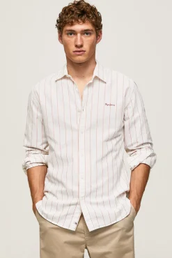 Camisa Hombre A Rayas Finas Tipo Oxford.
