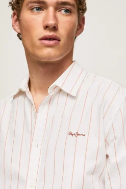 Camisa Hombre A Rayas Finas Tipo Oxford.