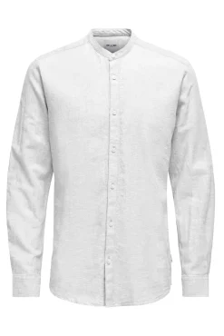 Camisa Lino Cuello Mao