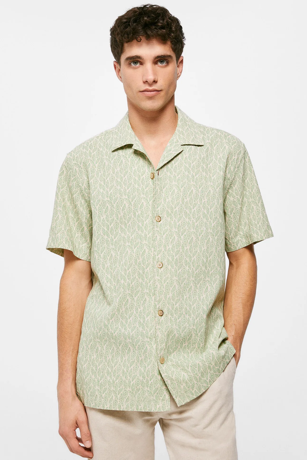 Camisa Lino Estampada