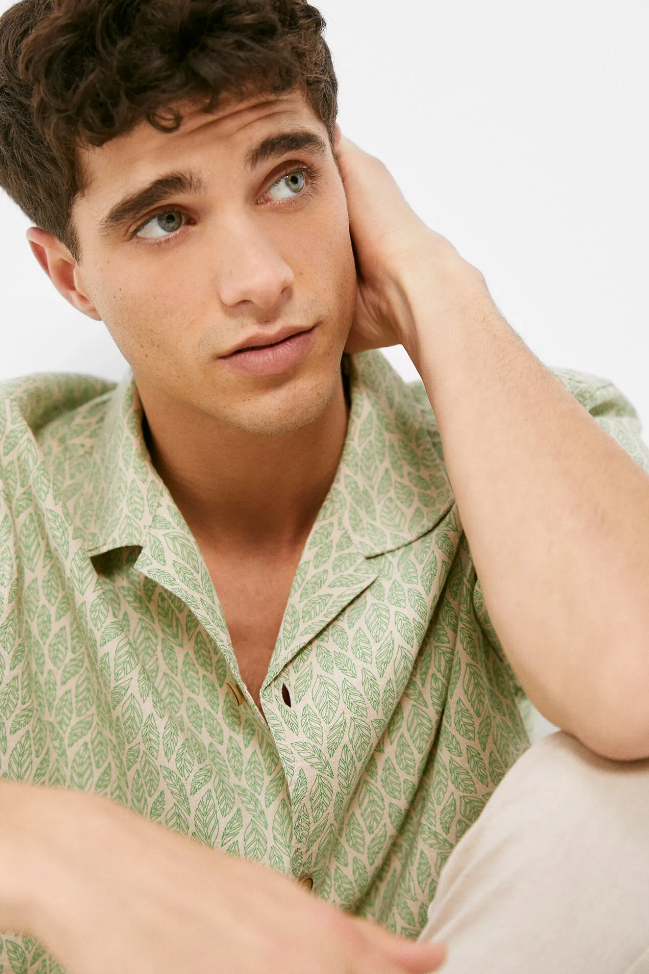 Camisa Lino Estampada