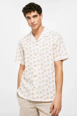 Camisa Lino Estampada