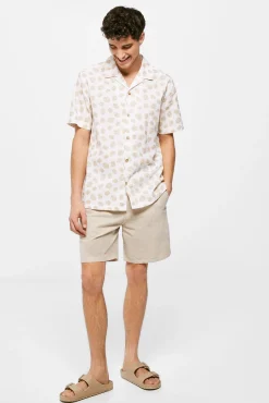 Camisa Lino Estampada