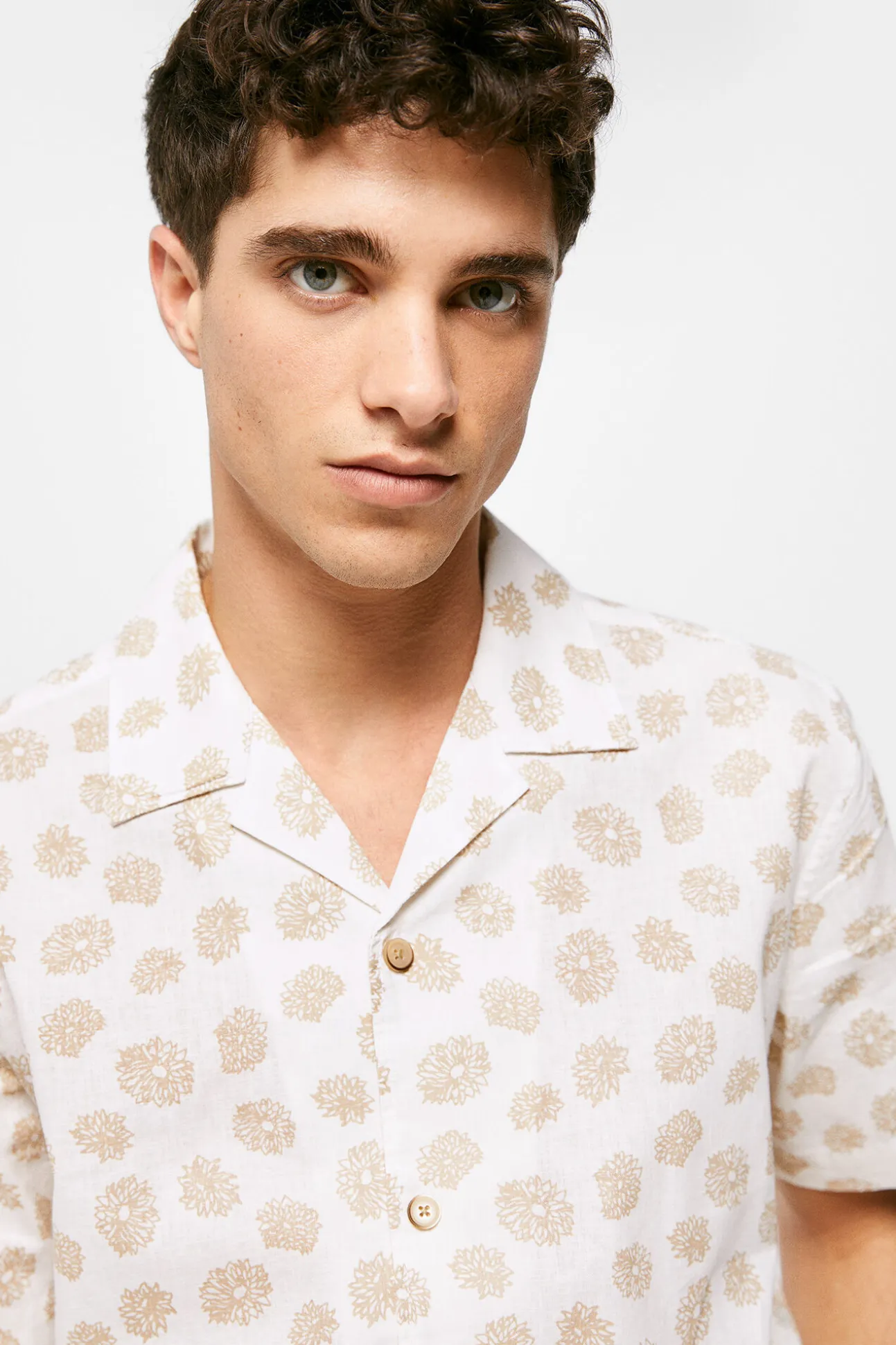 Camisa Lino Estampada
