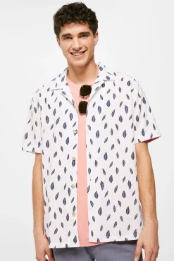 Camisa Lino Estampada