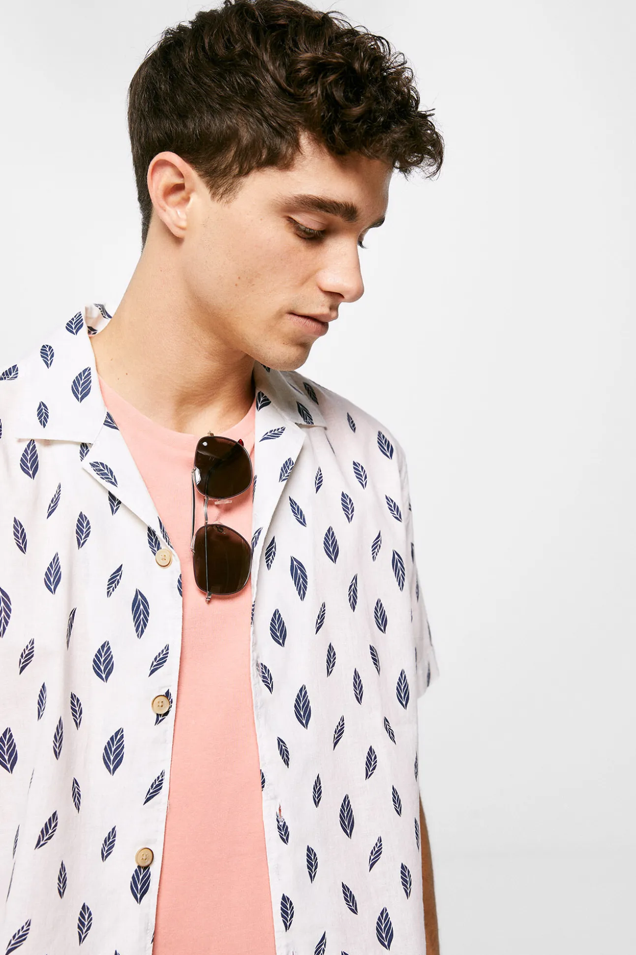 Camisa Lino Estampada