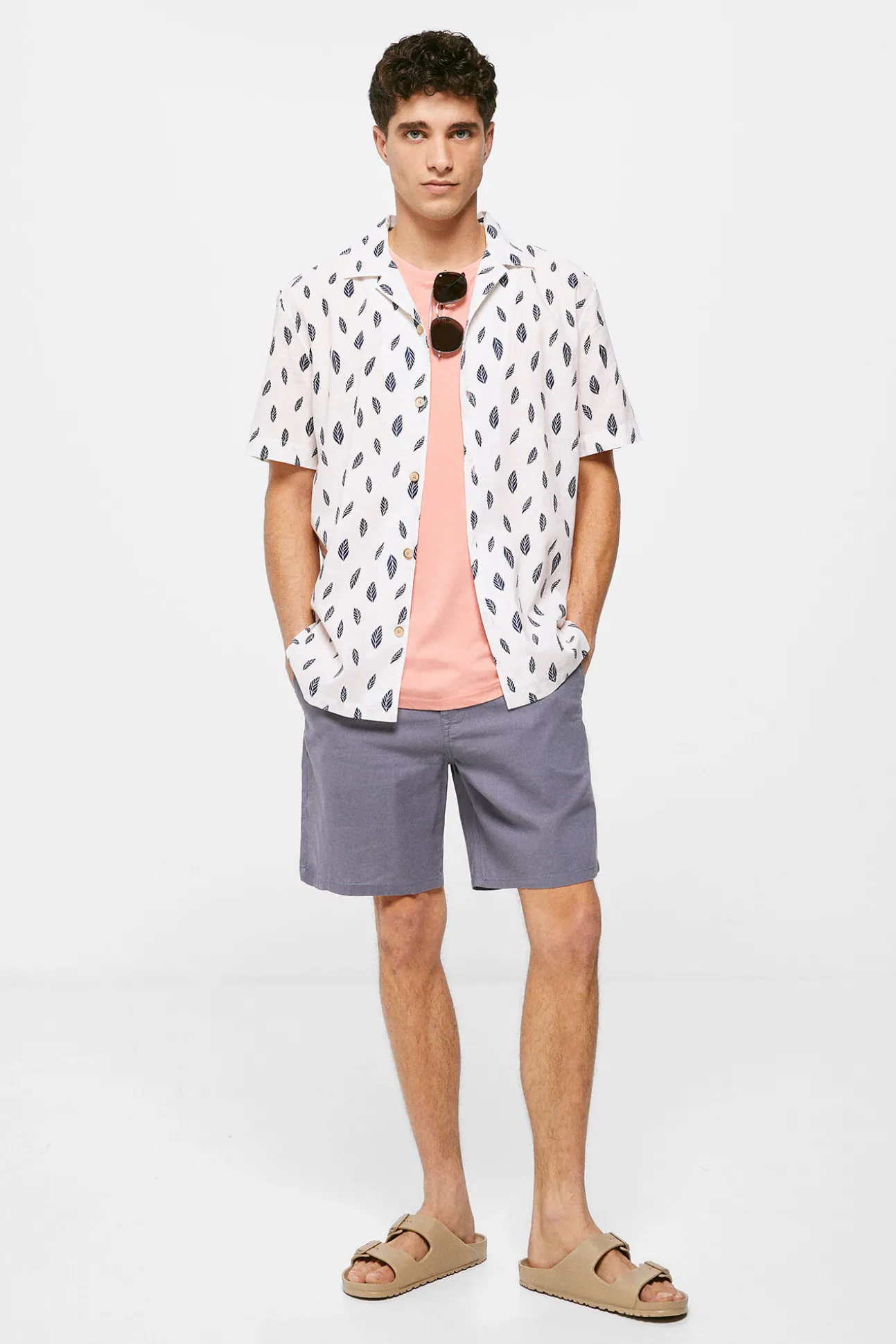 Camisa Lino Estampada