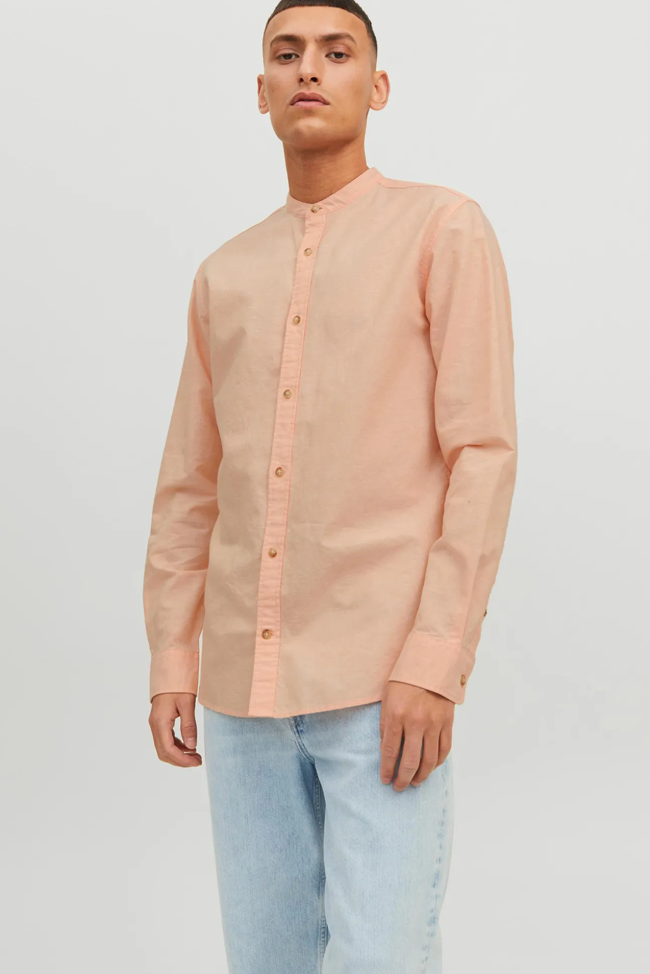 Camisa Lino Manga Larga