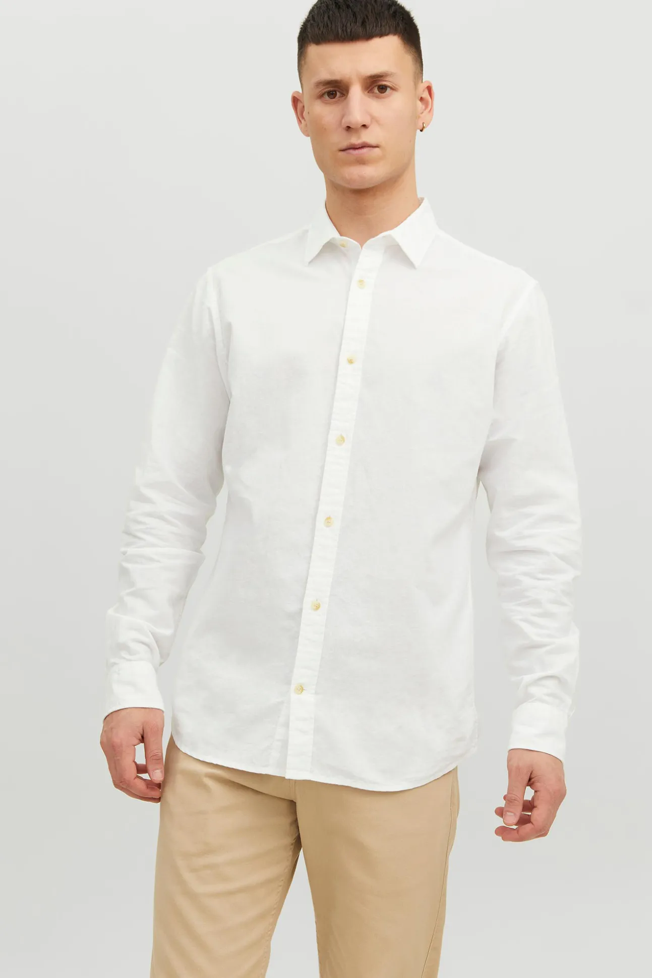 Camisa Lino Manga Larga