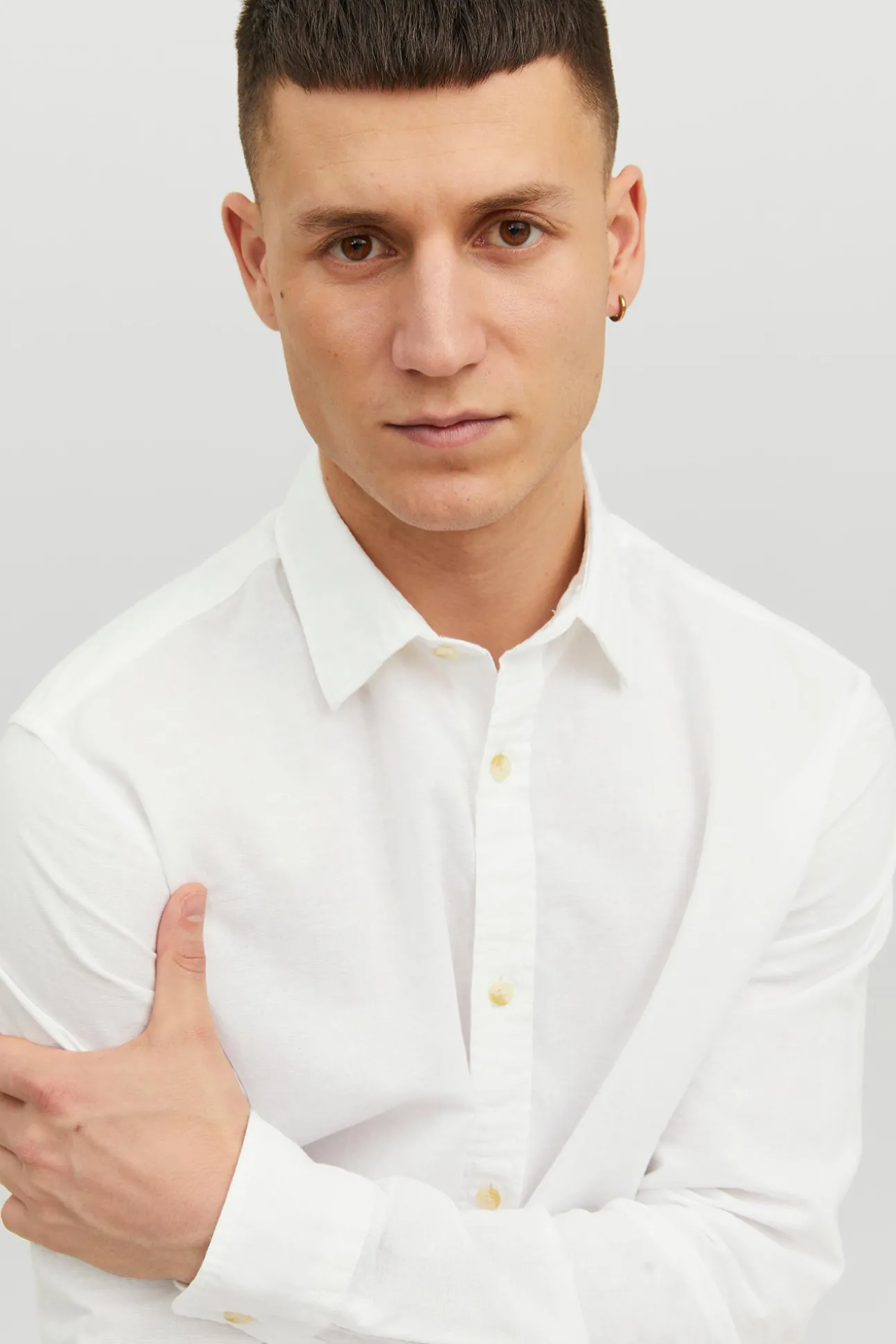Camisa Lino Manga Larga