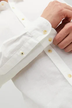 Camisa Lino Manga Larga