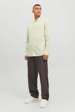 Camisa Lino Manga Larga